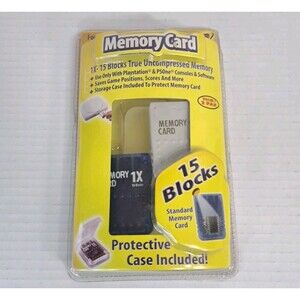 Intec 15 Block Memory Card Sony PlayStation PS1 PSOne Storage Case New Sealed